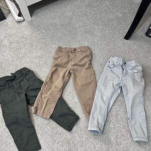 H&M Kids Casual Pants Trio - Black, Tan, Gray